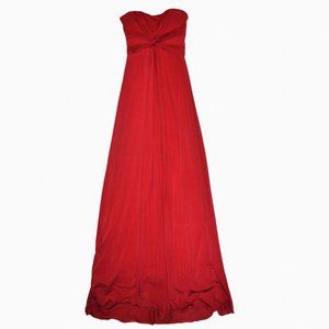 BCBGMaxAzria Red Strapless Floor length Gown